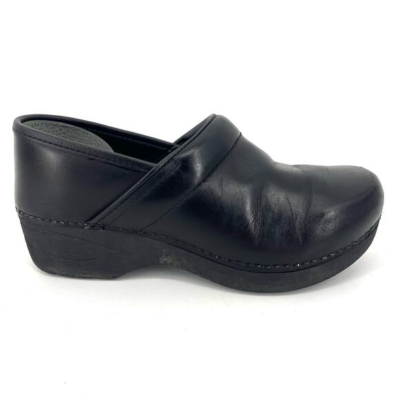 Dansko Women's 6.5 EU37 Black Leather Classic XP 2.0 Comfort Clogs - Picture 1 of 7